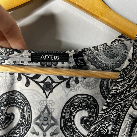 Apt 9 Womens Y2K Fairy Grunge Rhinestone Babydoll Top Size 1X White Flowy Artsy - Picture 8 of 9